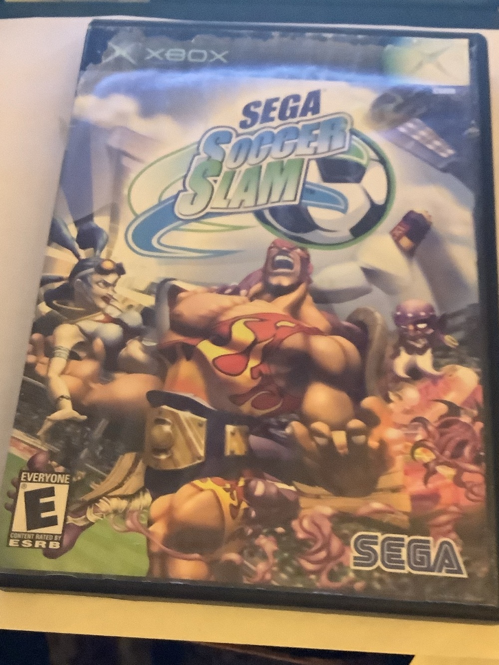 Microsoft Xbox Soccer Slam Video Game - Blue Case